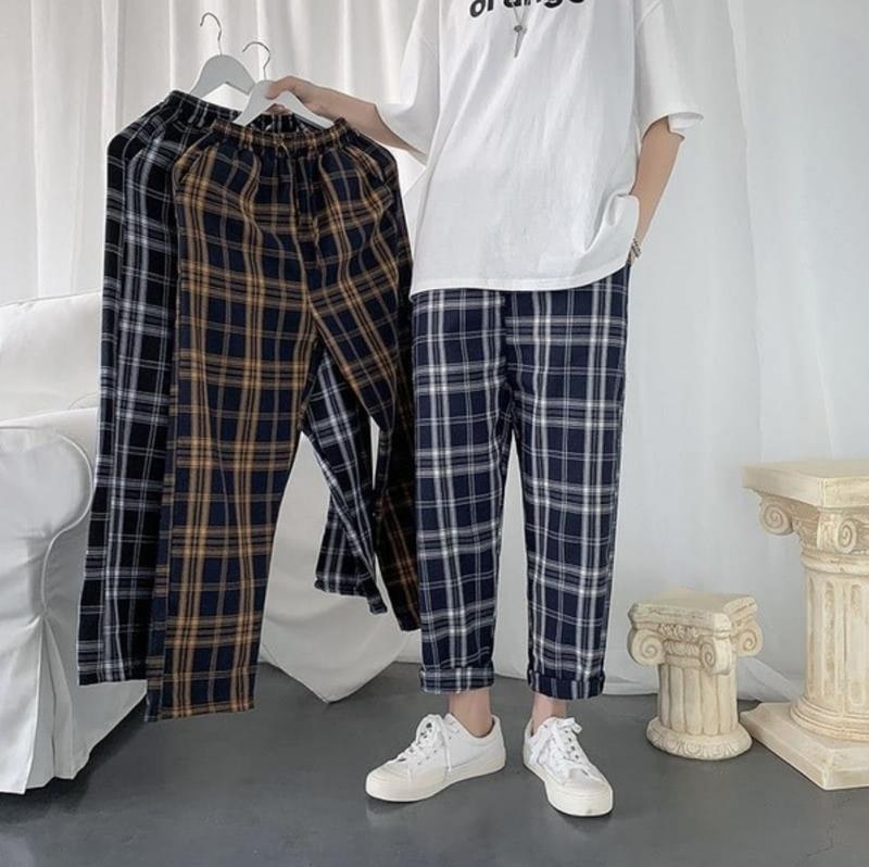 3 cách phối đồ với quần caro ống rộng nam trẻ trung nhất