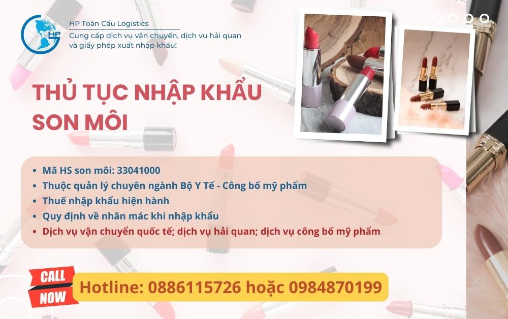 Thủ Tục và Thuế Nhập Khẩu Son Môi
