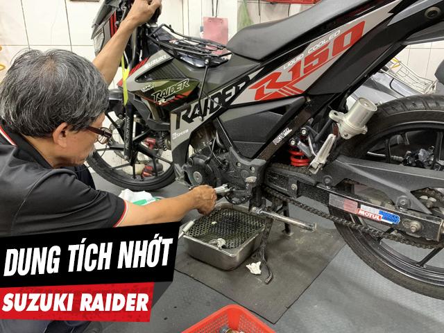 Dung tích nhớt xe Suzuki Raider bao nhiêu? Nên thay loại nào tốt?