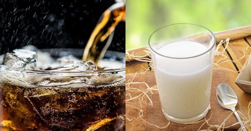 Uống coca kết hợp với sữa có sao không?