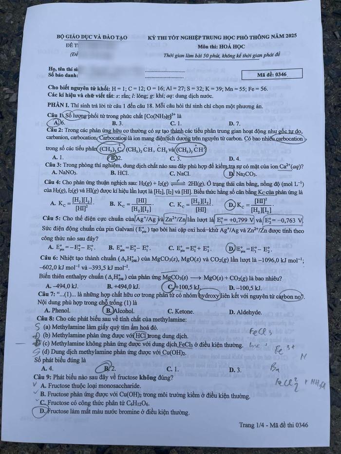 GV tâm đắc đề thi Hóa, Sinh, Vật lý, đánh giá đúng năng lực, không còn "khoanh bừa"