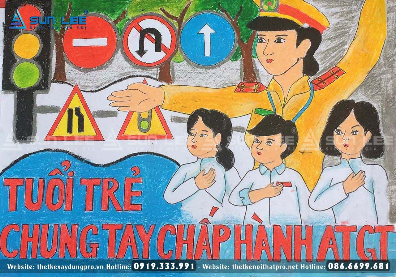 Vẽ tranh an toàn giao thông |+35 Mẫu ưa chuộng nhất 2021