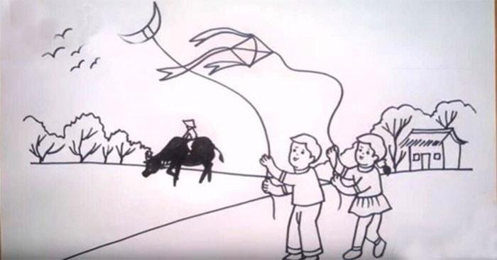 Vẽ Tranh Phong Cảnh Quê Hương Đơn Giản Mà Đẹp