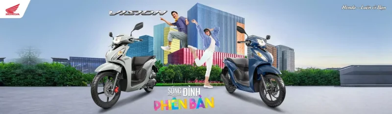 Honda Vision Phiên Bản Cao Cấp Trắng Đen