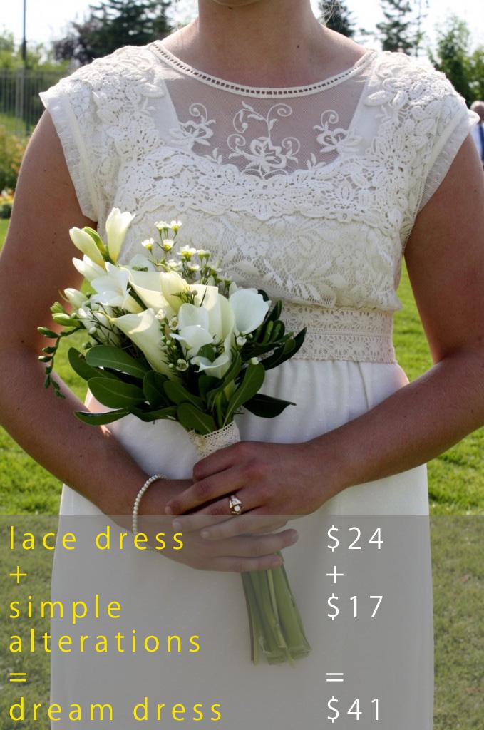 HER $41 WEDDING DRESS – yellow spool