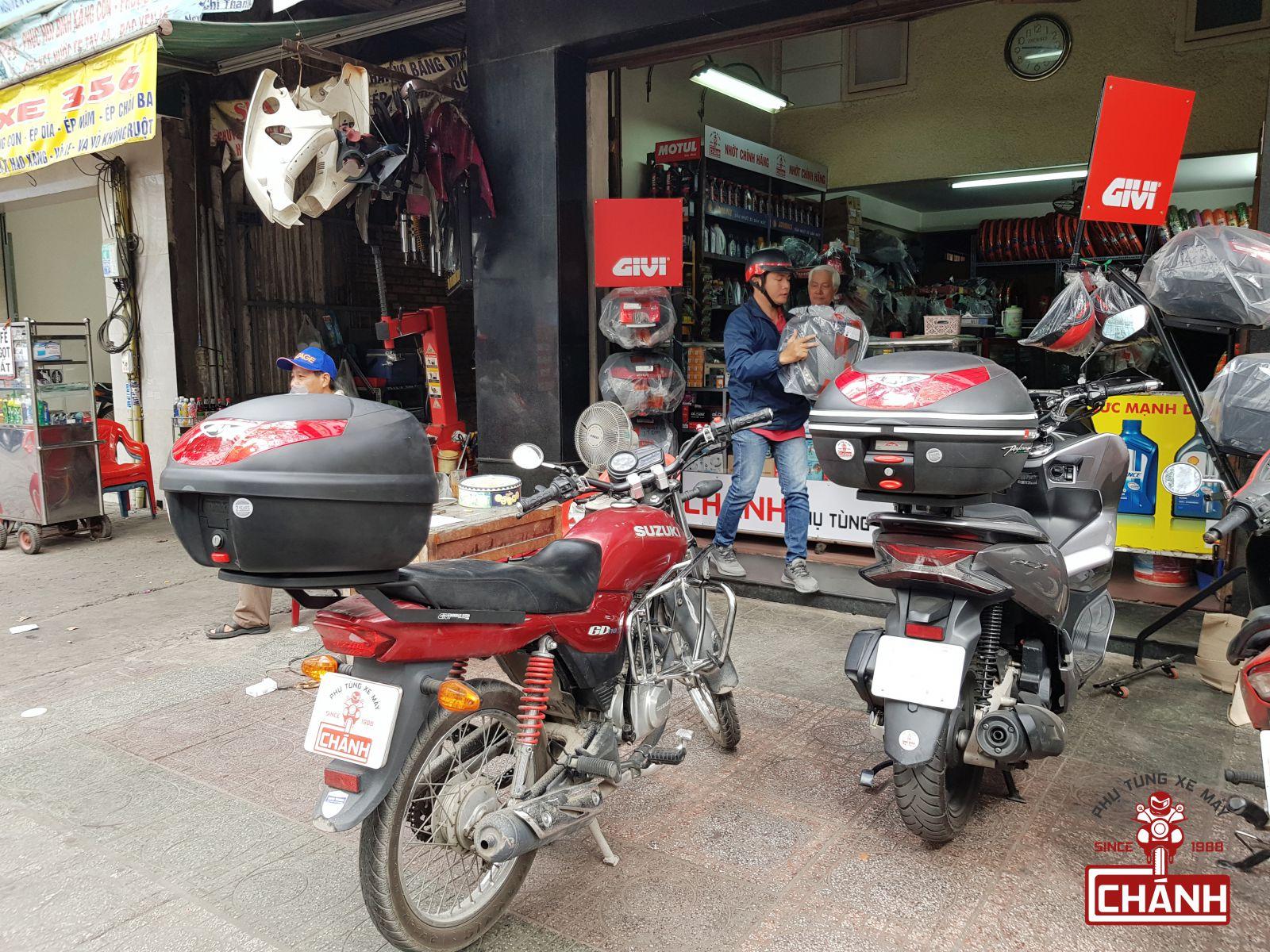 Thùng Givi cho xe Suzuki Gd110 (Thùng Givi E30T, Baga MV Givi)